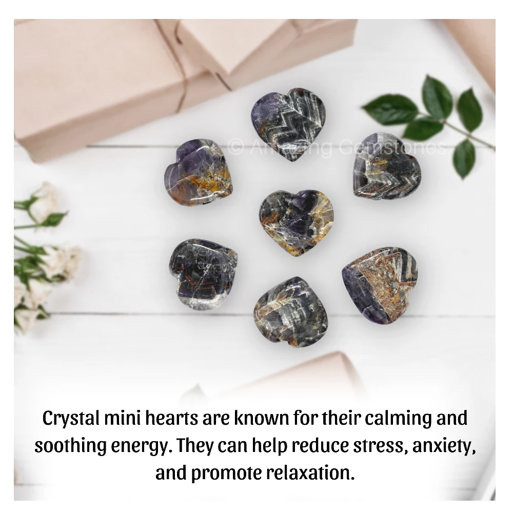 Amethyst Chevron Heart (Pack of 2)
