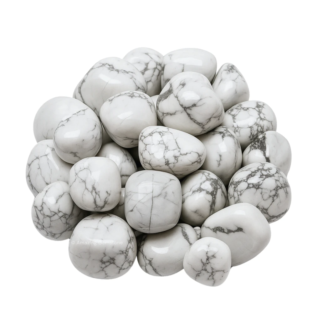 Tumbled Howlite Stone Crystals (1000+ Carats)