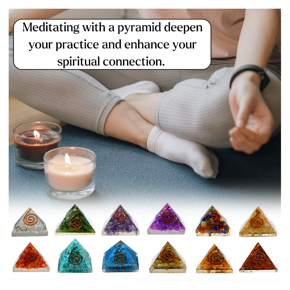 Set of 11 Orgonite Orgone Pyramid