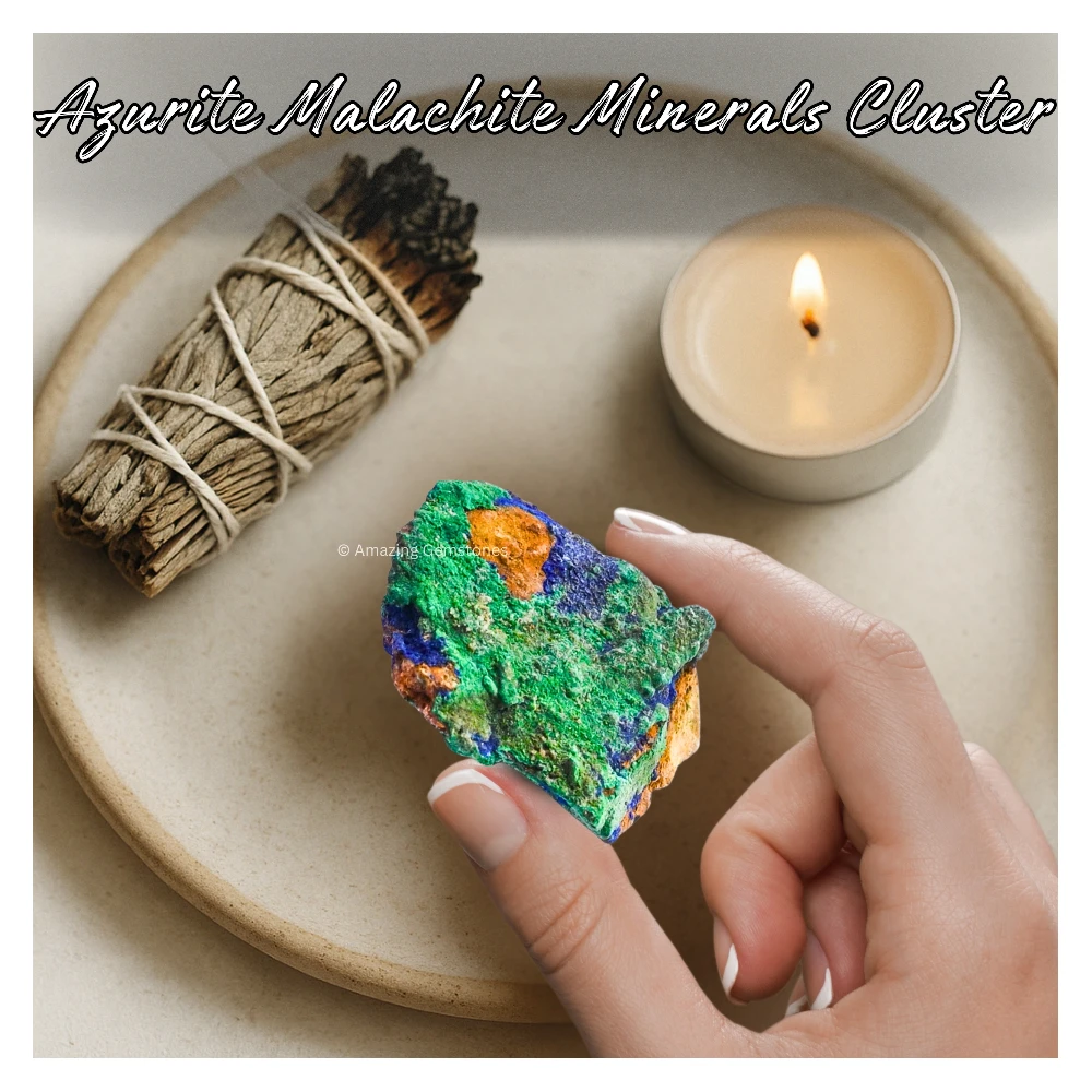 Azurite Malachite Crystal Mineral Specimen (Small)
