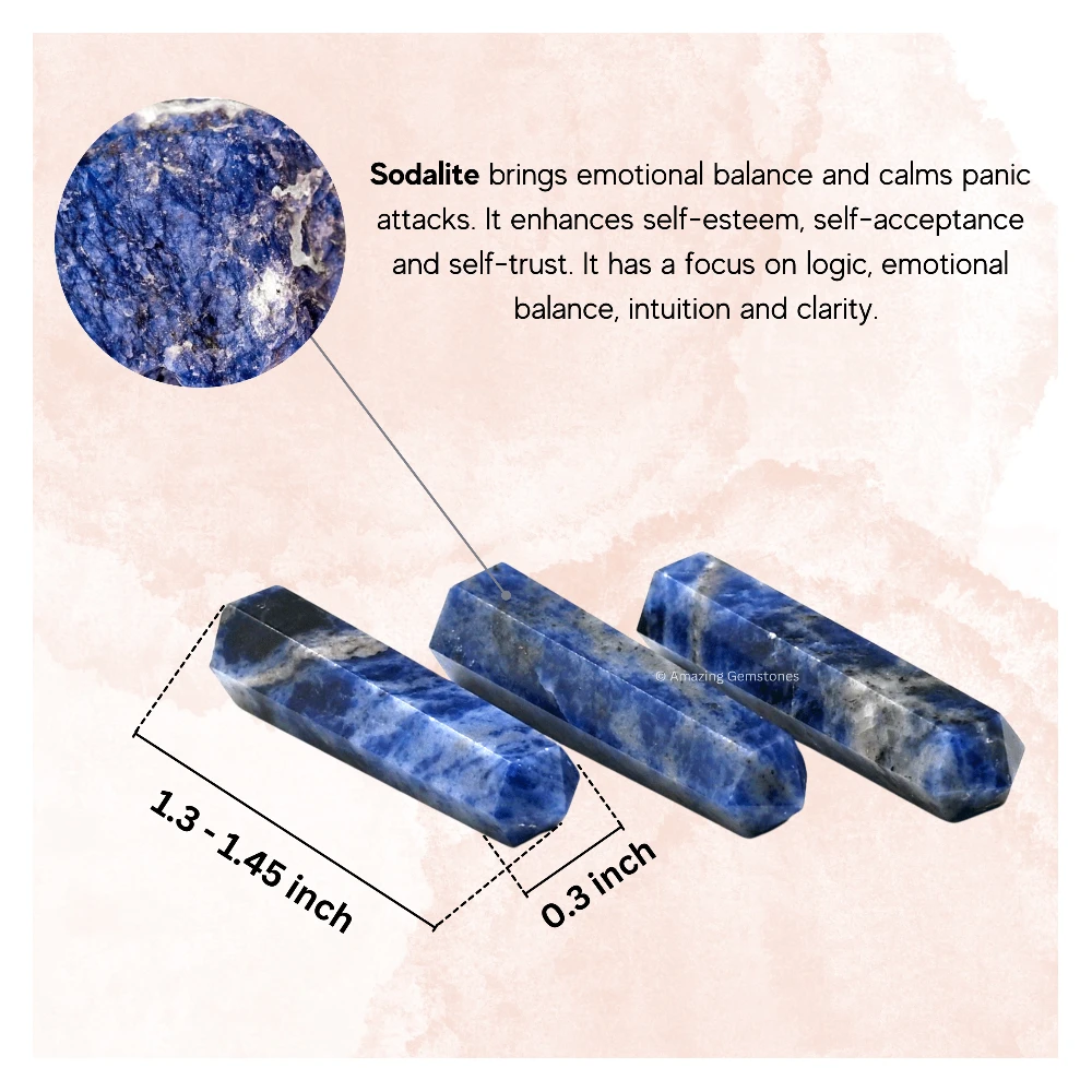 Sodalite Pencil Points (Set of 10)