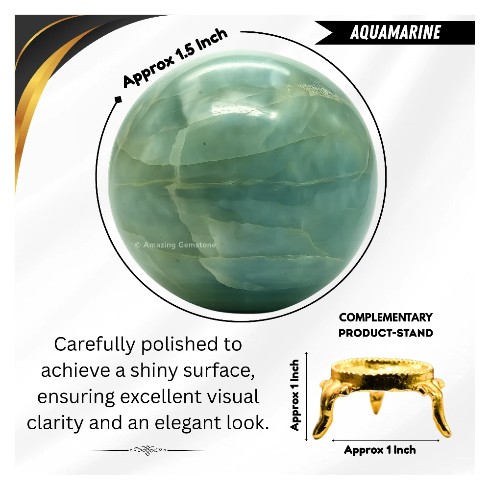 Aquamarine Sphere (1.5 Inch)