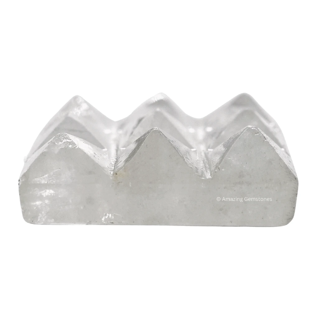 Clear Quartz 9 Pyramid Plate