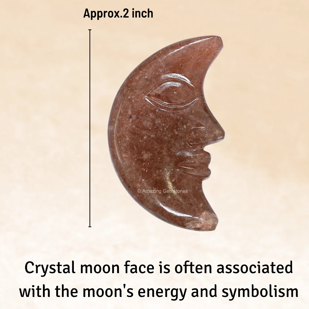 Strawberry Quartz Crescent Moon