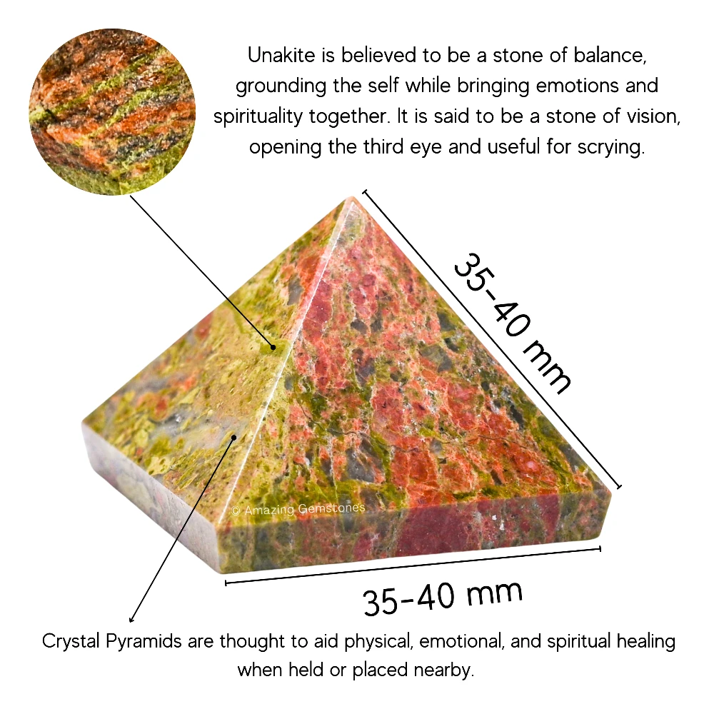 Unakite Pyramid (1.5 Inch)