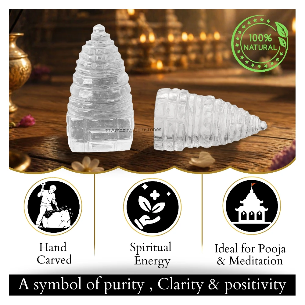 Clear Quartz Shree Yantra (75-100 Gram)