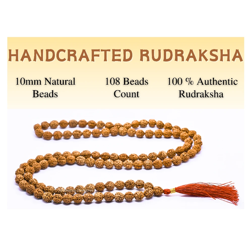 10mm Rudraksha Mala (Without Knot)