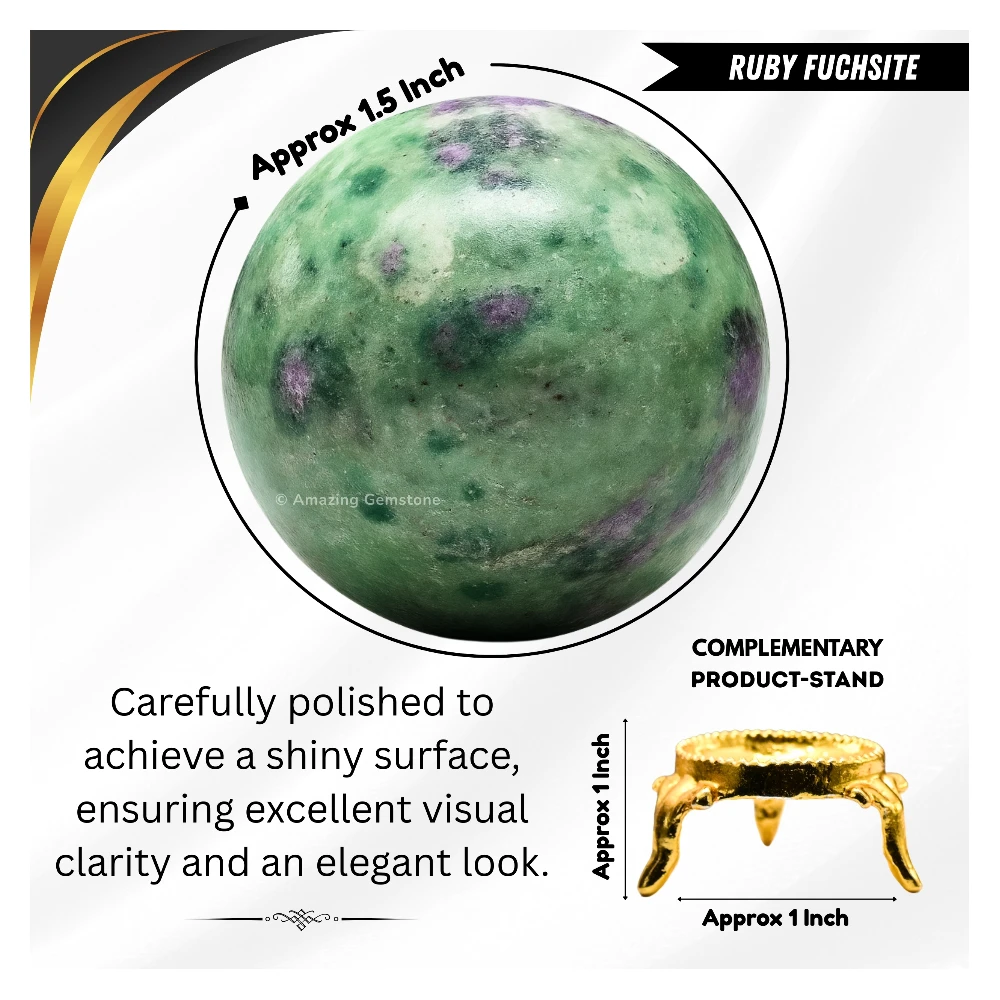 Ruby Fuchsite Sphere (1.5 Inch)