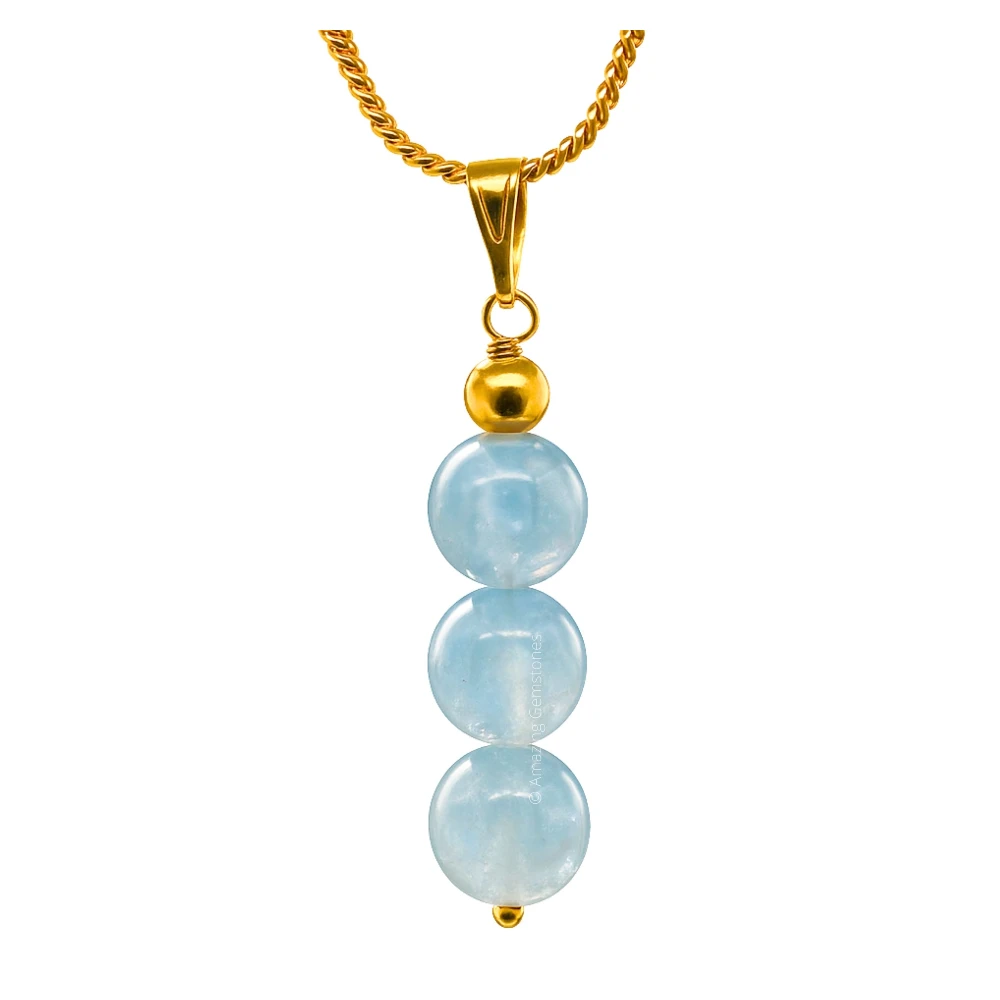 Aquamarine Bead Pendant