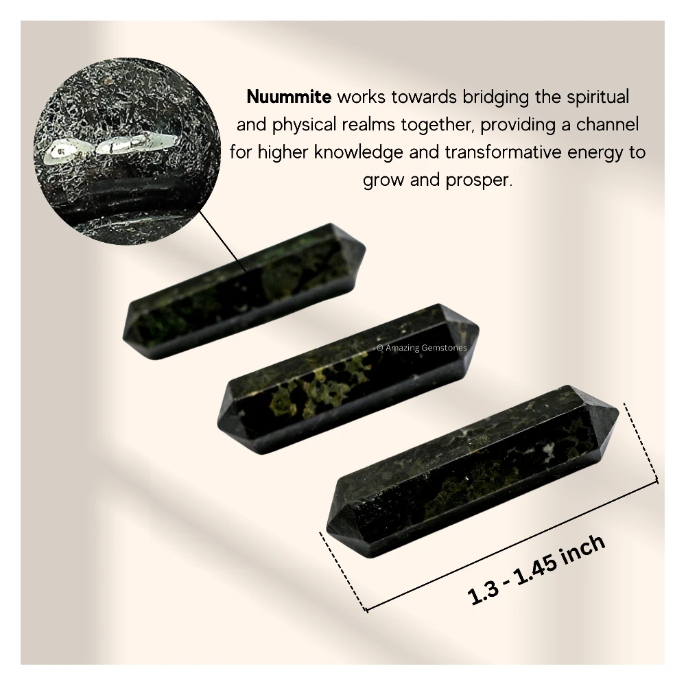 Nuummite Pencil Points (Double Terminated) (Set of 50)