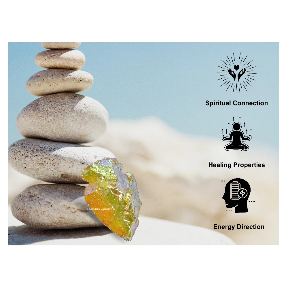 Yellow Aura Quartz Crystal Arrowhead - 1" to 1.5" (3 Pieces)