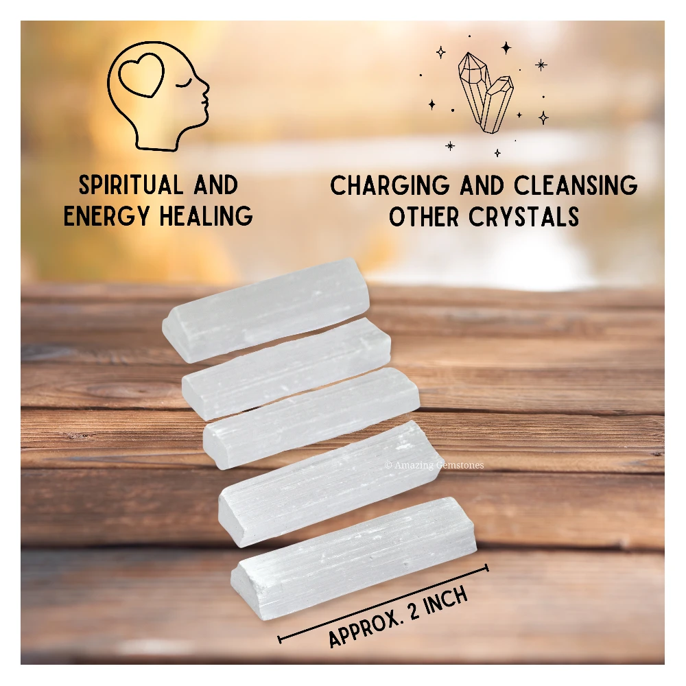 Selenite Charging Stick for Crystals - 2 Inch