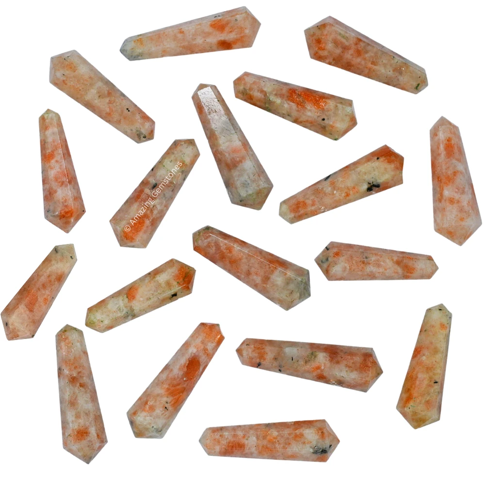 Sunstone Pencil Points (Double Terminated) (Set of 10)
