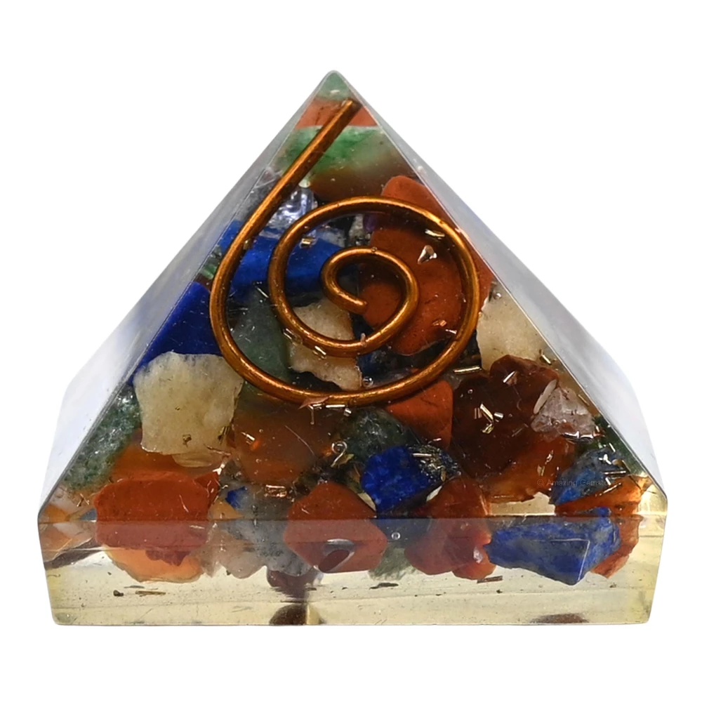 Mix Chakra Orgone Pyramid - Mini