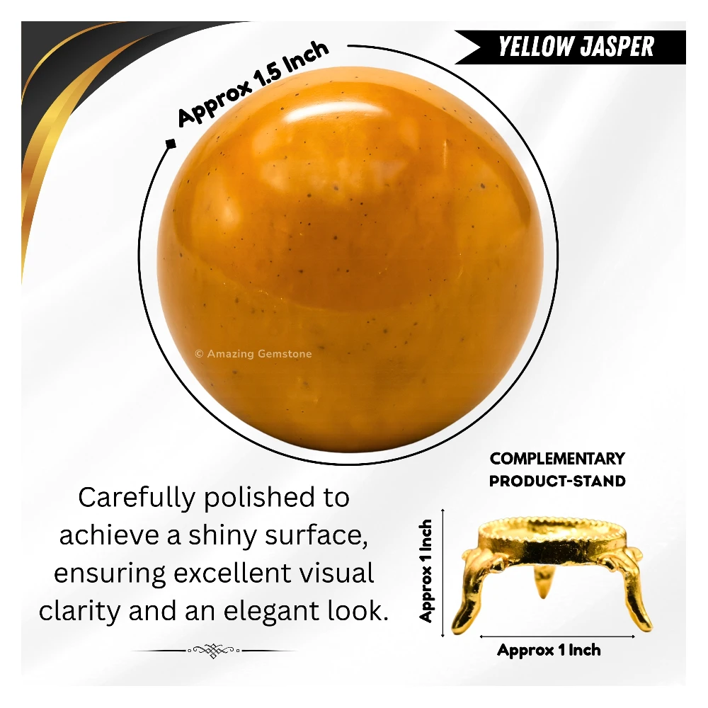 Yellow Jasper Sphere (1.5 Inch)