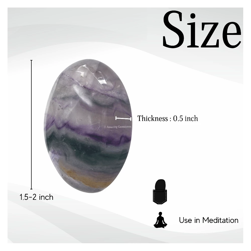 Purple Fluorite Palm Stone