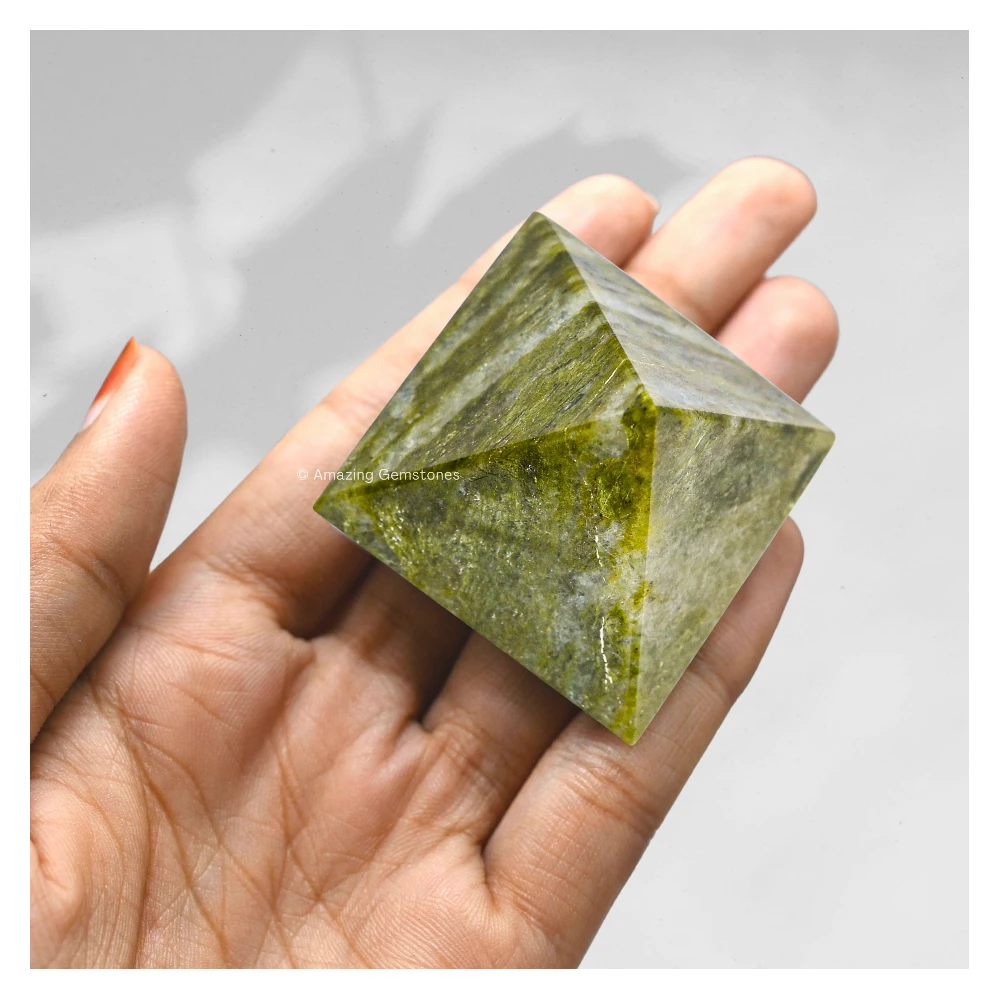 Vesuvianite Pyramid (1.5 Inch)