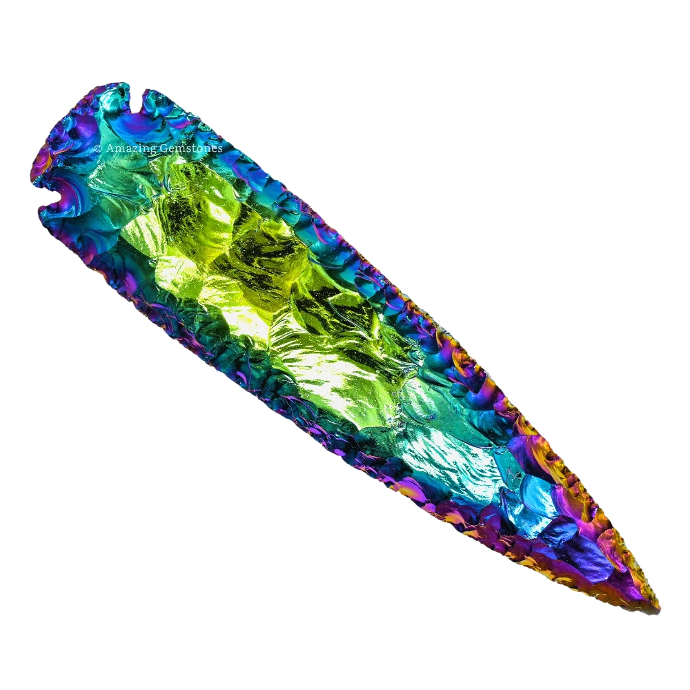 Titanium Aura Quartz Crystal Arrowhead - 7" to 8"