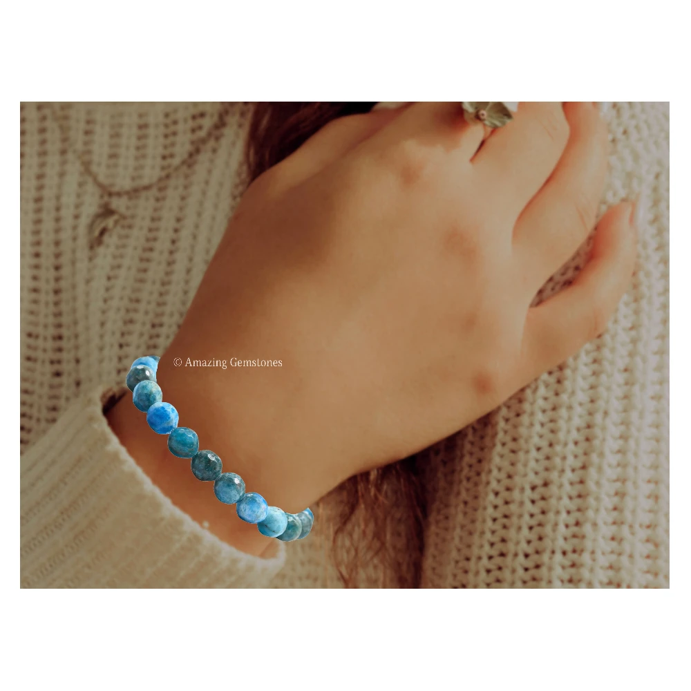 Apatite Bracelet (Faceted) (Stretchable)