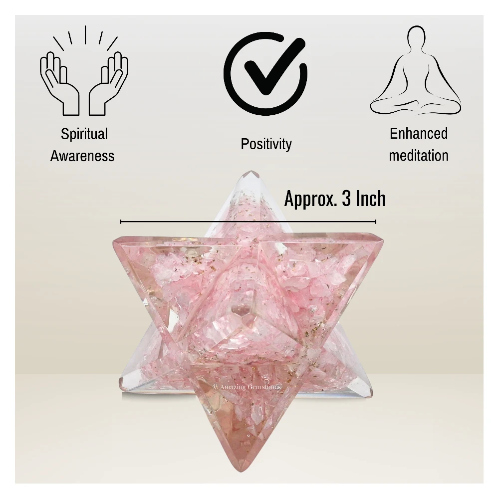 Rose Quartz Orgone Merkaba