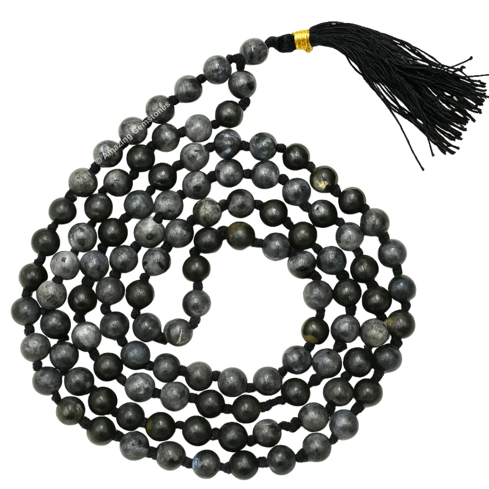 Larvikite Mala (Hand Knotted)