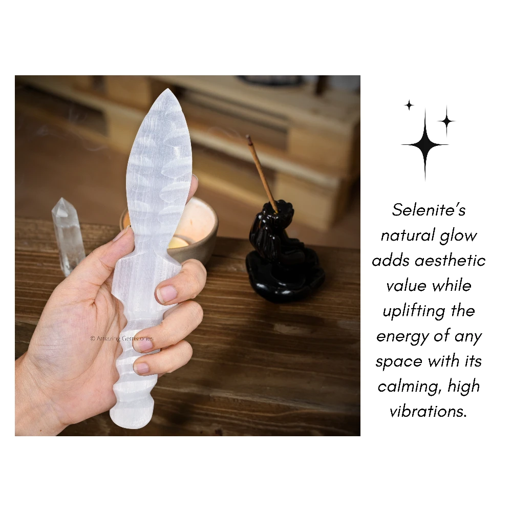 Selenite Knife Dagger