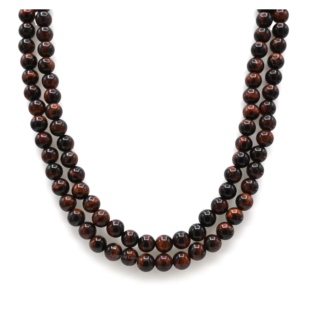 Red Tiger Eye Mala (Without Knot)