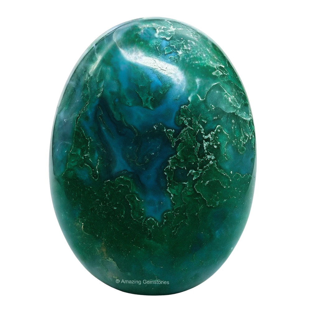 Moss Agate Palm Stone