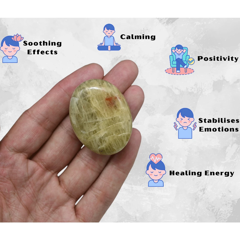 Yellow Aquamarine Palm Stone