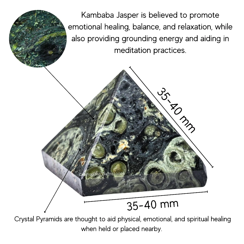Kambaba Jasper Pyramid (1.5 Inch)