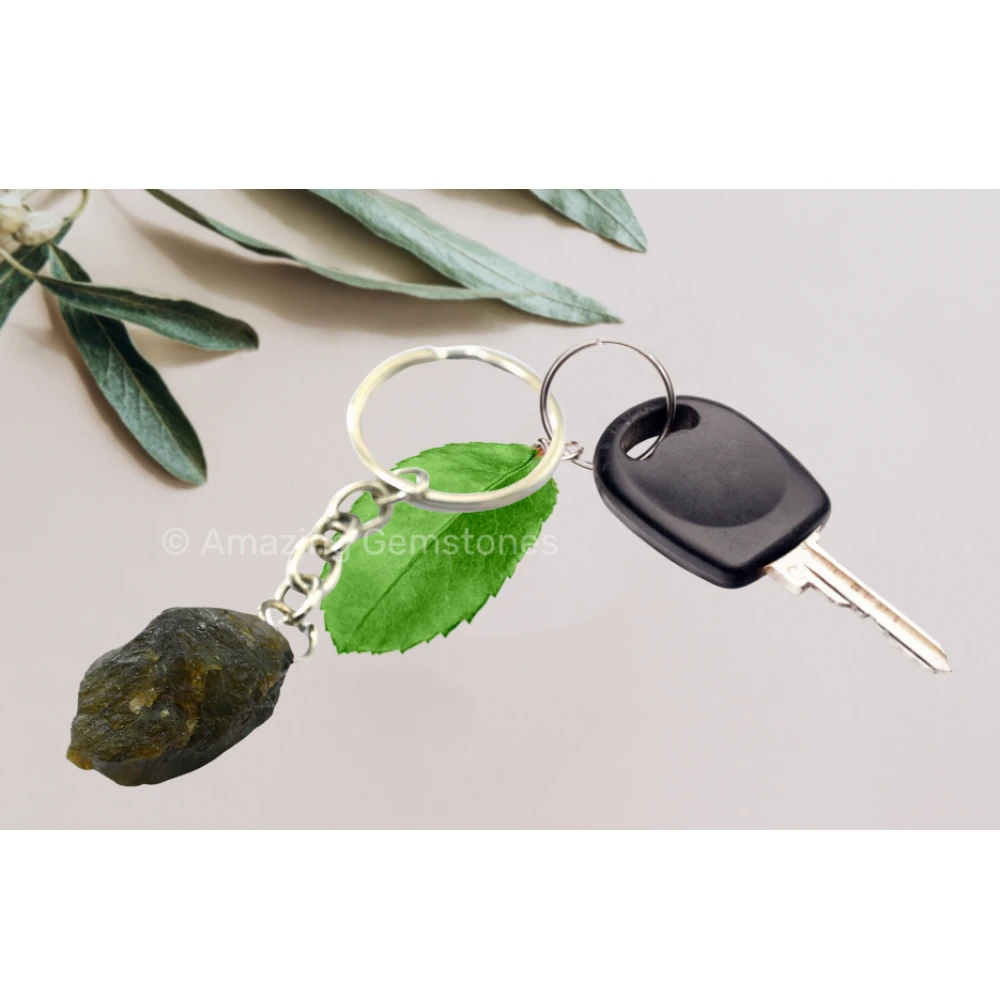 Labradorite Keychain Keys Holder (Raw)