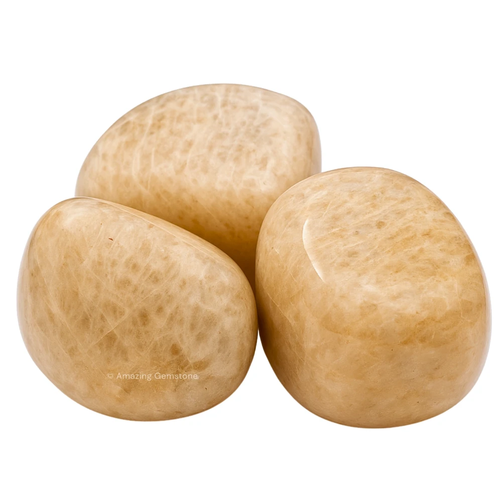 Tumbled Cream Moonstone Crystals Stones (1 oz)