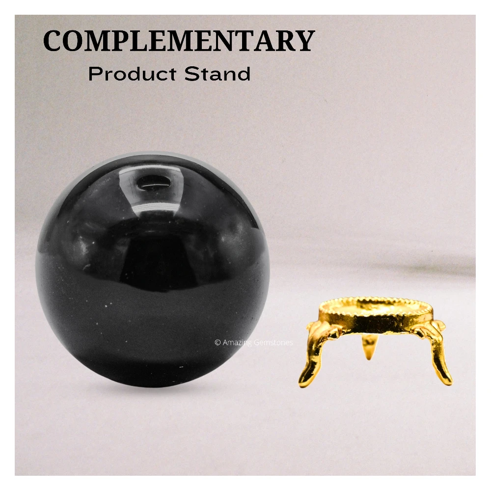 Black Agate Sphere (1.5 Inch)