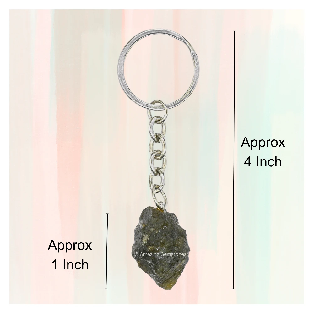 Labradorite Keychain Keys Holder (Raw)