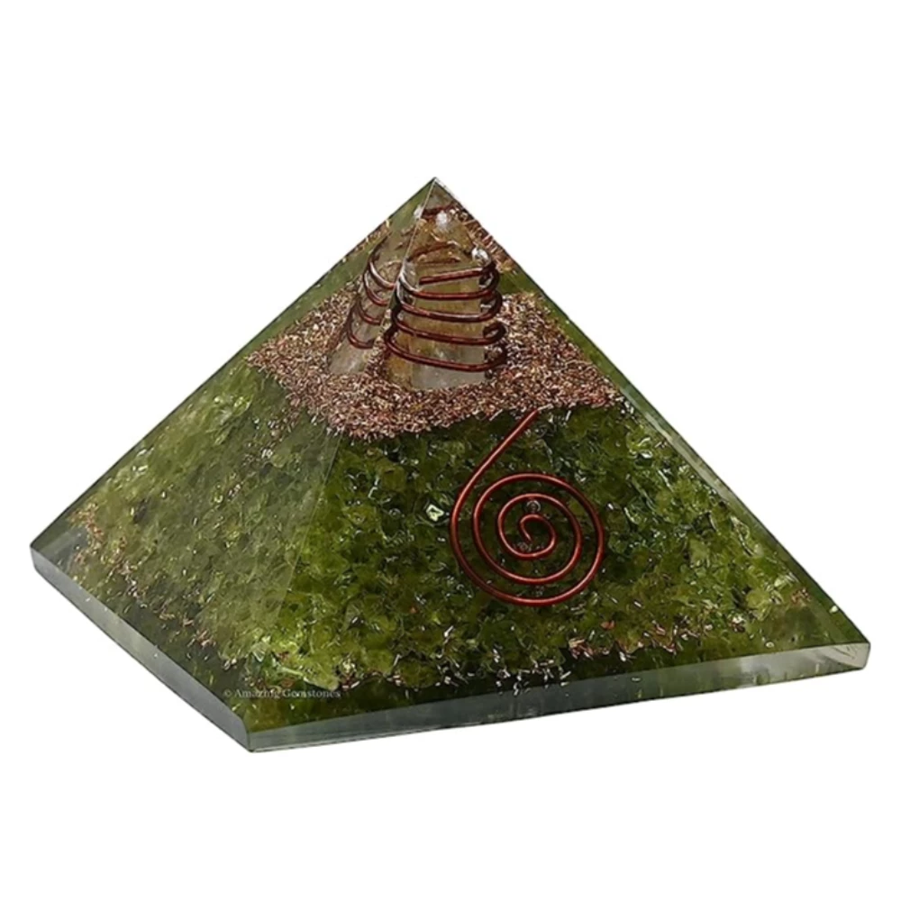 Peridot Orgone Pyramid