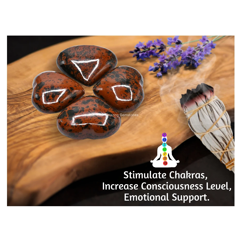 Mahogany Obsidian Heart