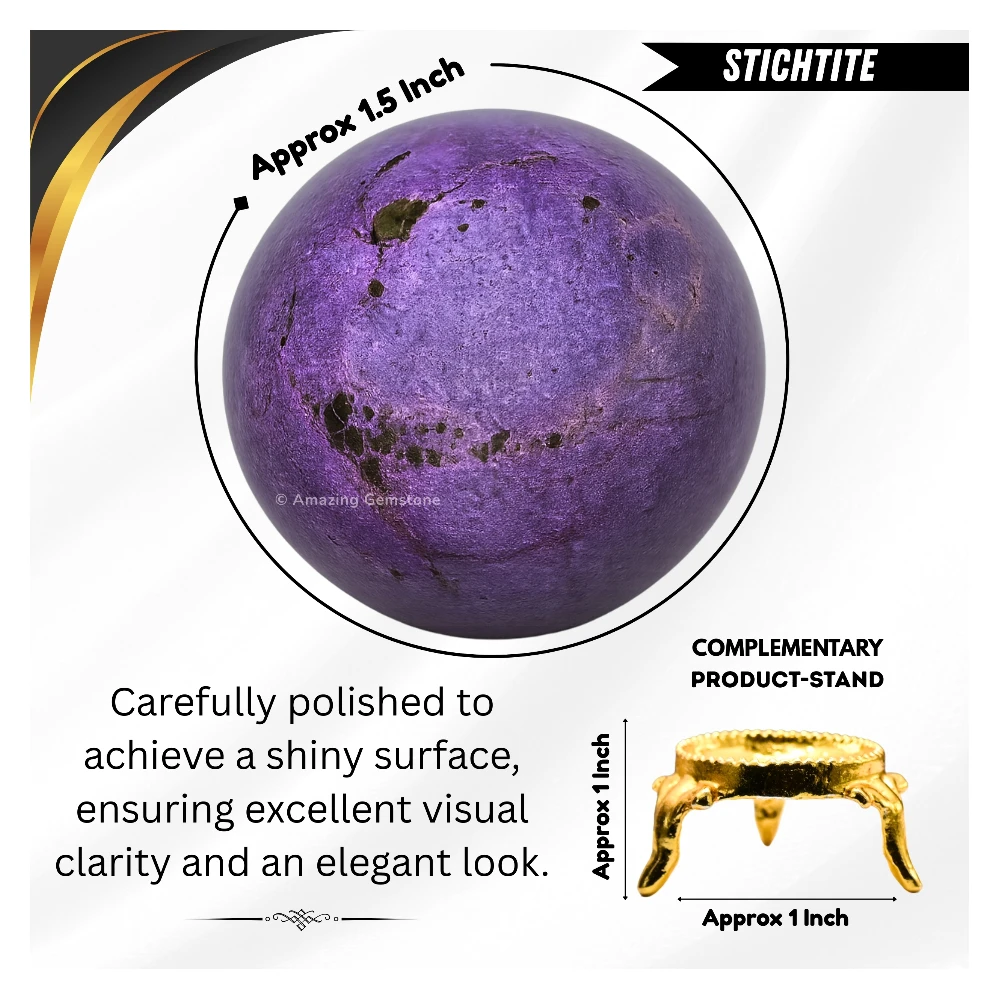 Stichtite Sphere (1.5 Inch)