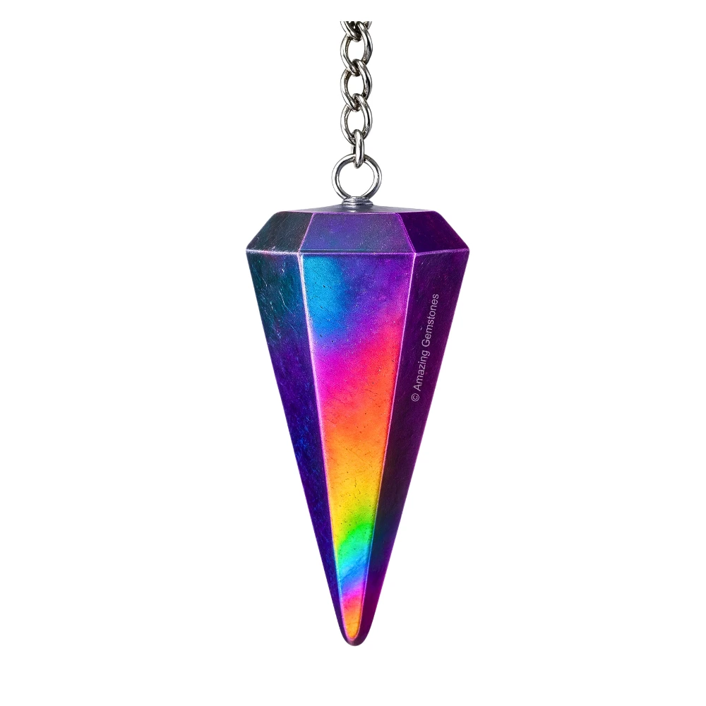 Amethyst Aura Quartz Pendulum