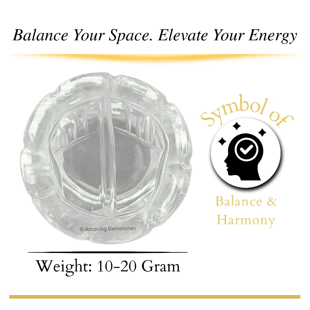 Clear Quartz Charan Paduka (10-20 Gram)