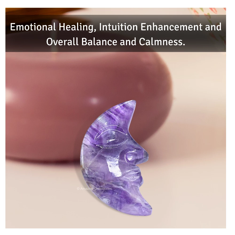 Amethyst Crescent Moon