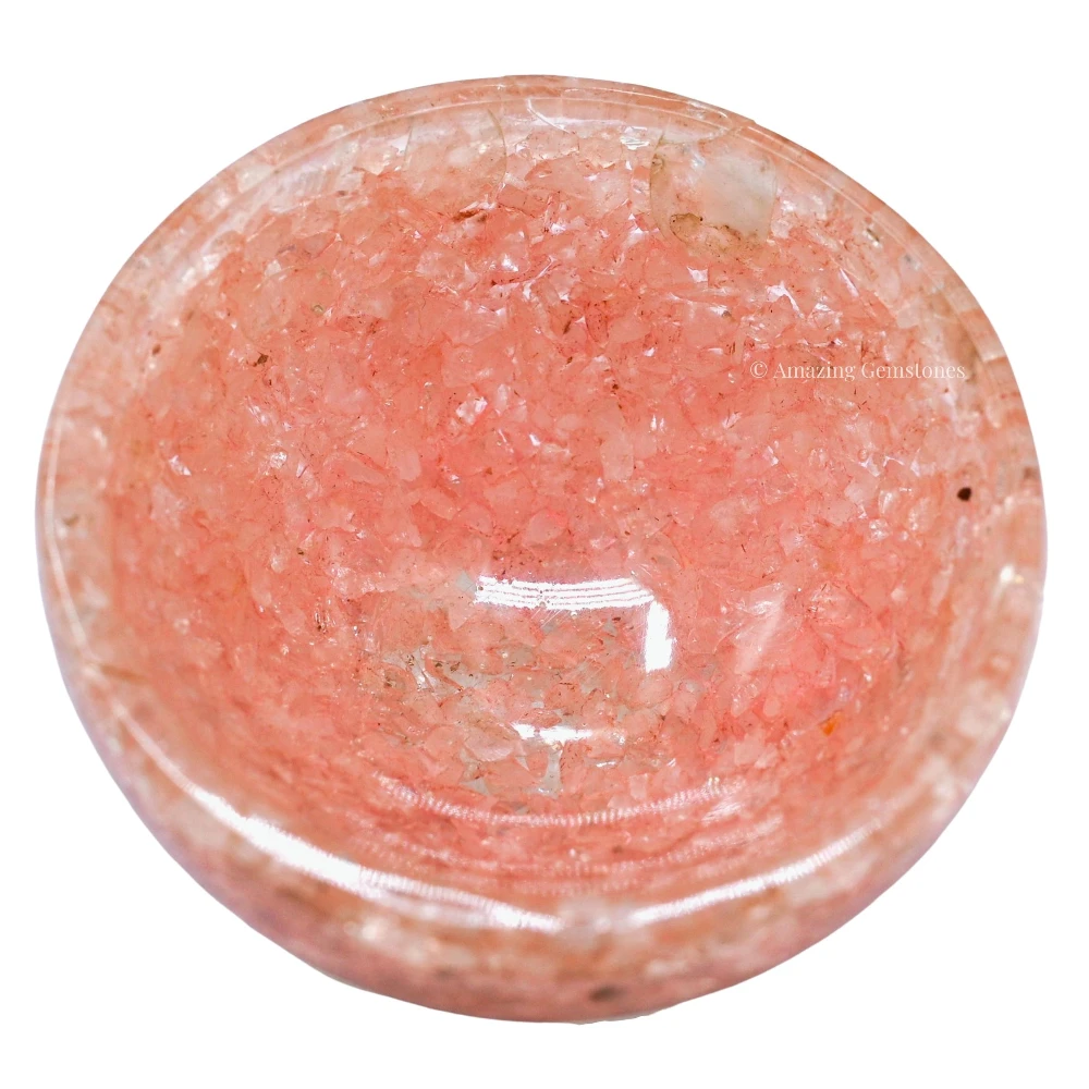 Rose Quartz Crystal Orgone Bowl (2 Inch)