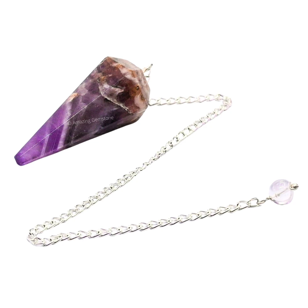 Chevron Amethyst Pendulum