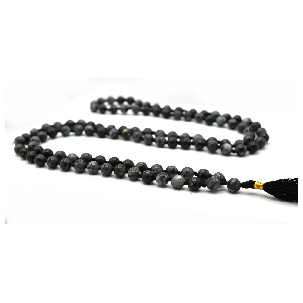 Larvikite Mala (Hand Knotted)