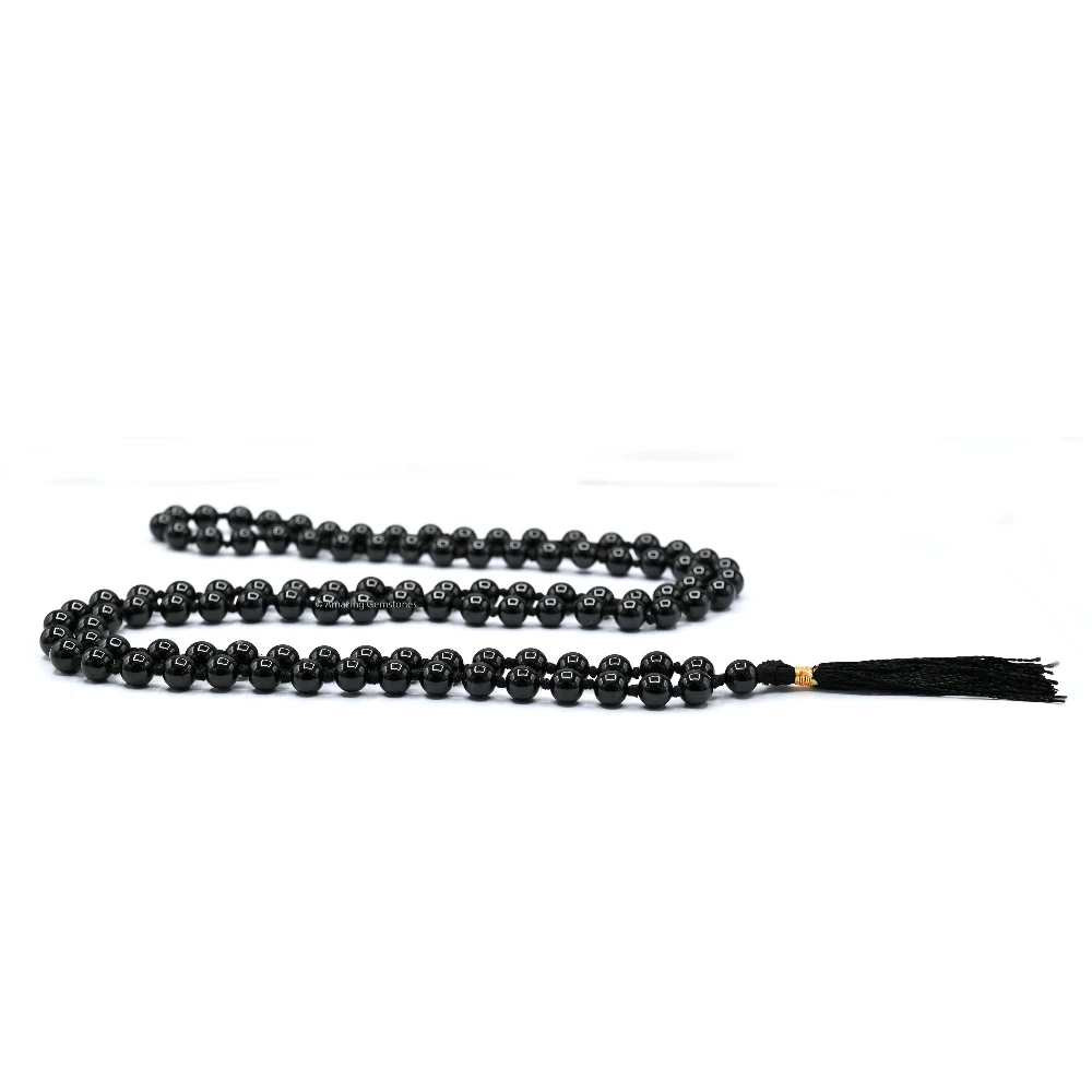 Black Tourmaline Mala (Hand Knotted)