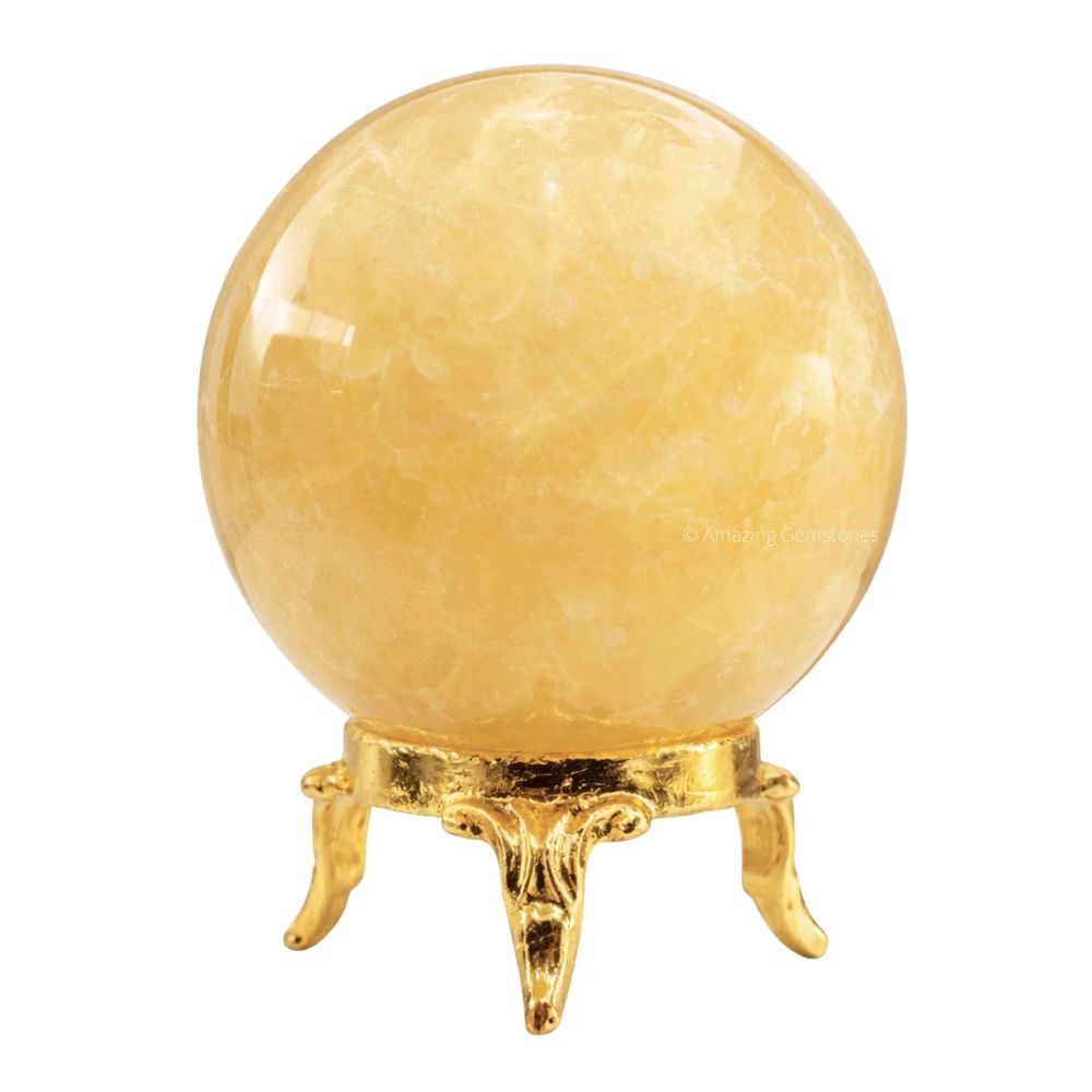 Yellow Calcite Sphere (2 Inch)