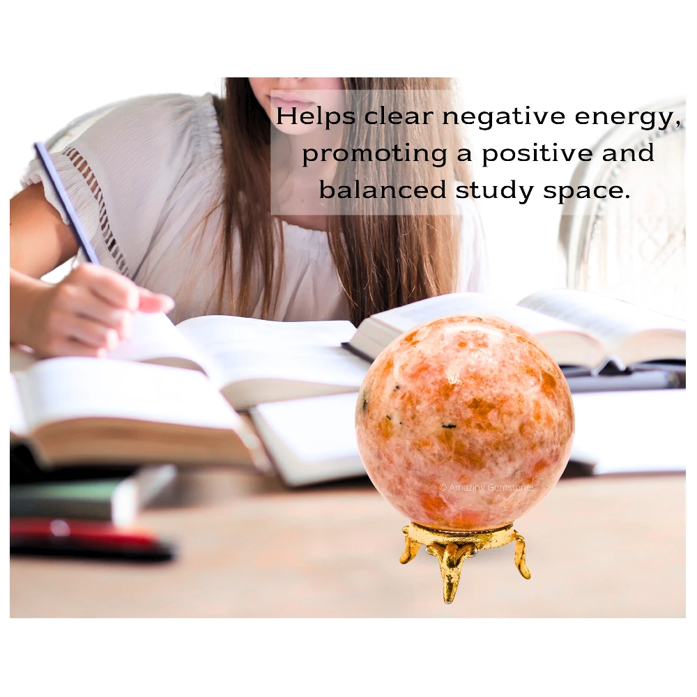 Large Sunstone Sphere (2.5 Inch)