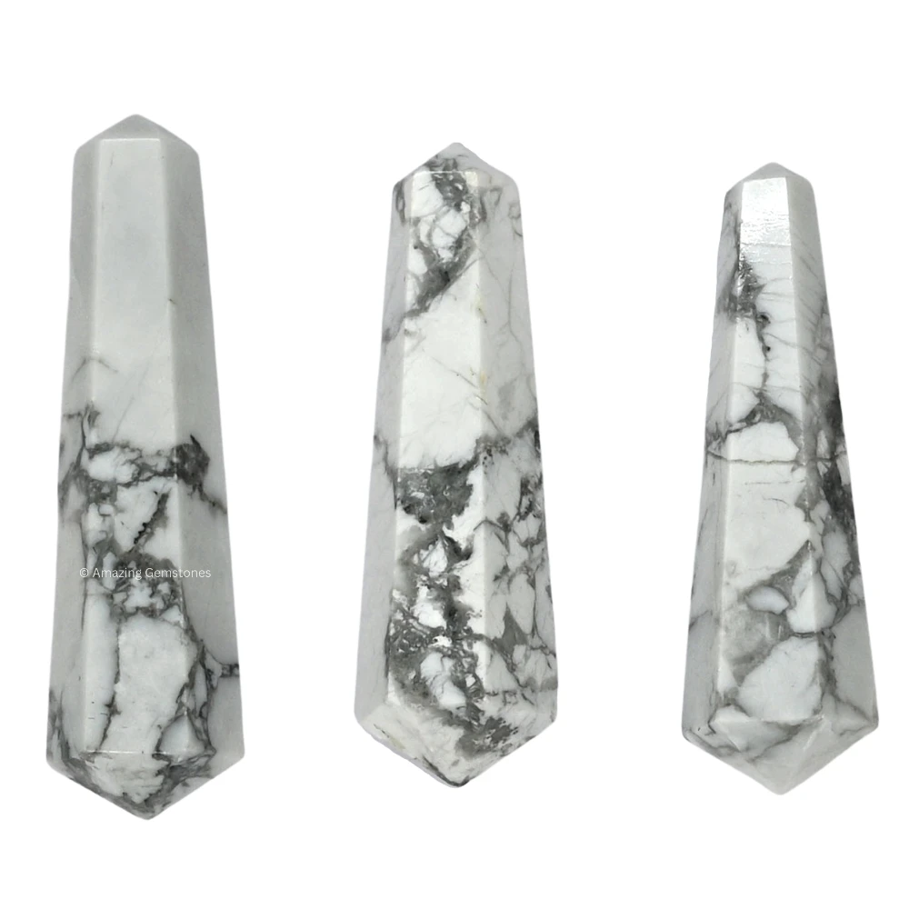 Howlite Pencil Points (Double Terminated) (Set of 10)