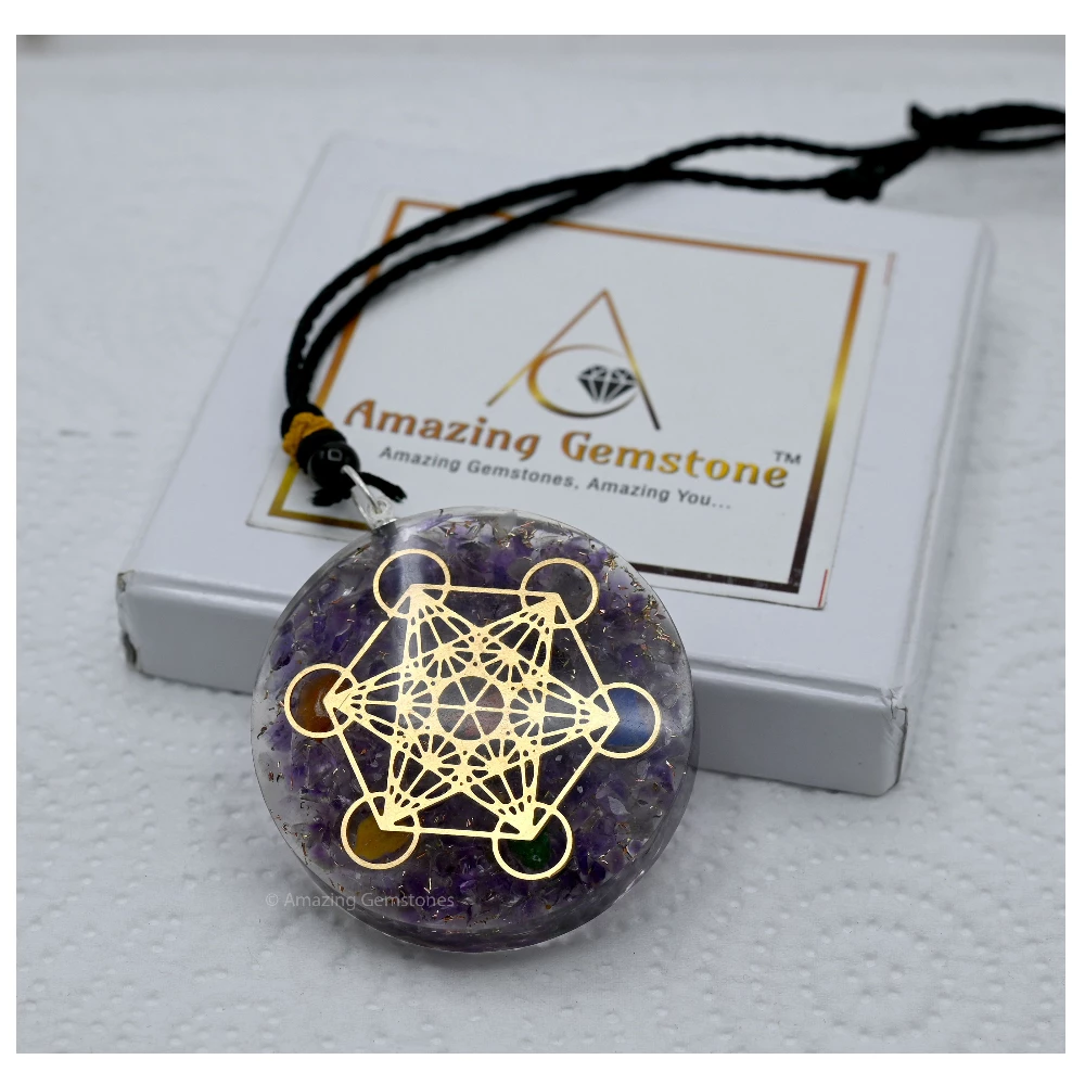 Amethyst Orgone Necklace - Metatron