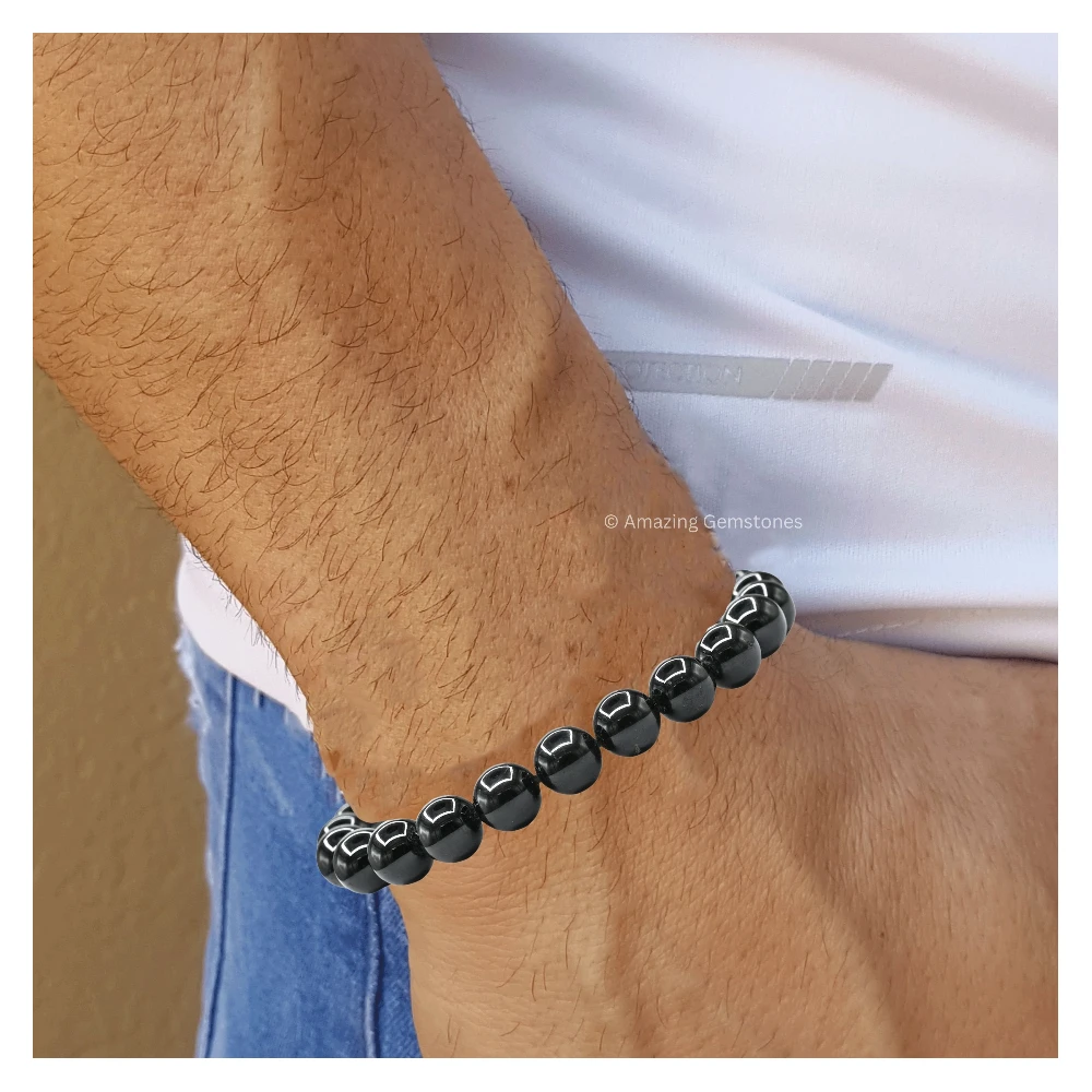Black Tourmaline Bracelet (Adjustable)