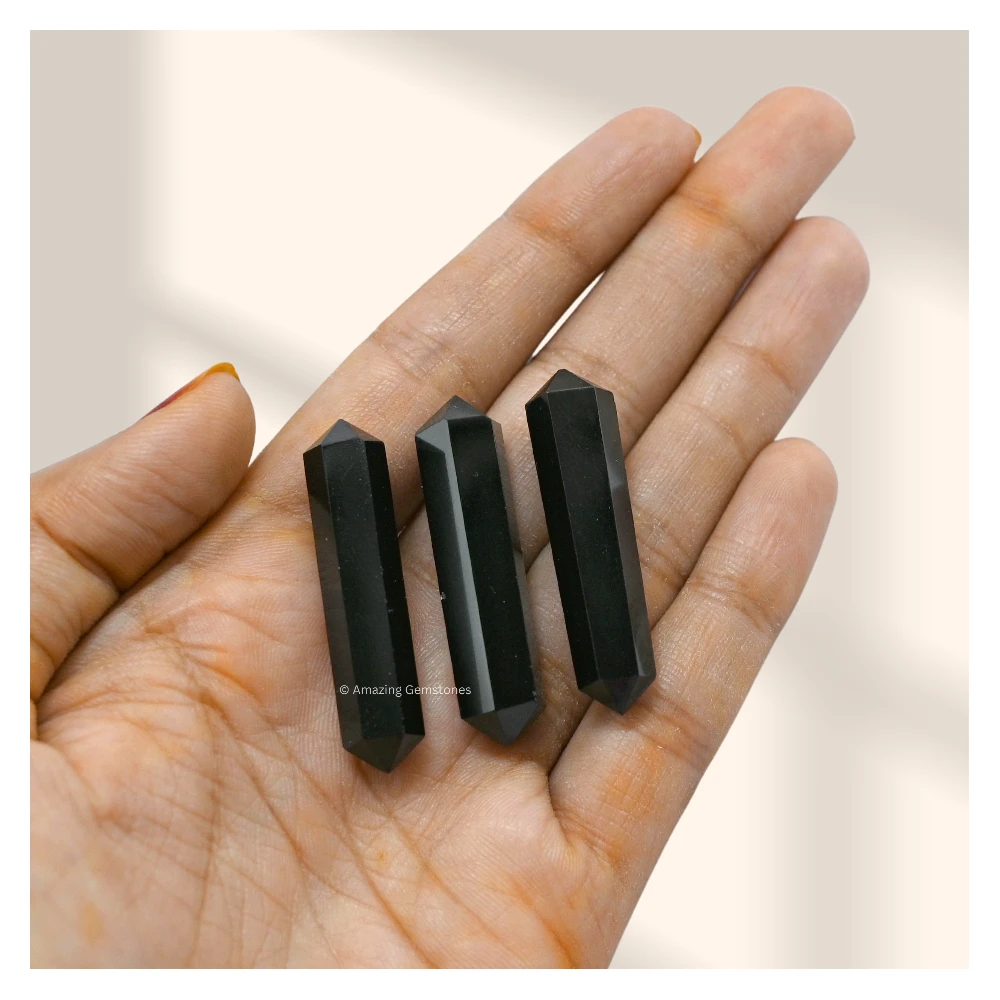 Black Obsidian Pencil Points (Double Terminated) (Set of 50)
